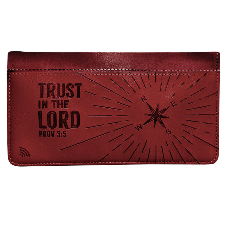 Trust in the Lord - Proverbs 3:5, Red - Logos Tap Slim Wallet