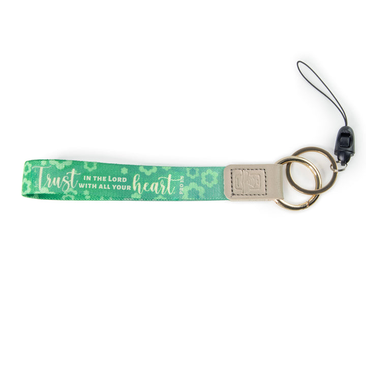 Trust, Pro 3:5 - Logos Tap Wrist Lanyard Keychain