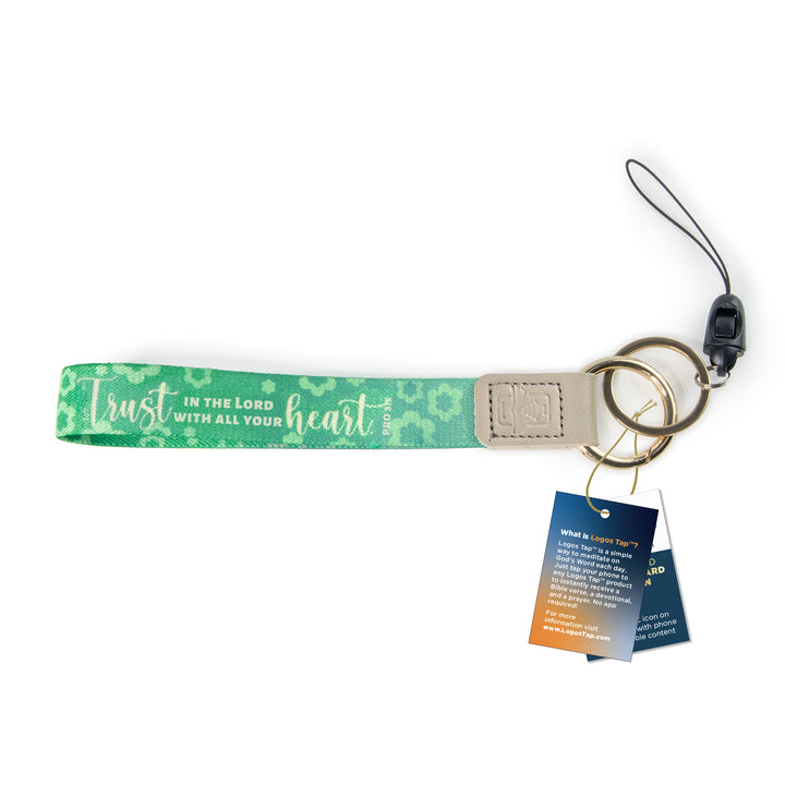 Trust, Pro 3:5 - Logos Tap Wrist Lanyard Keychain