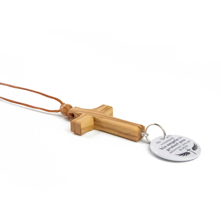 His Angels, Ps 91:11 - Logos Tap Car Charm Cross