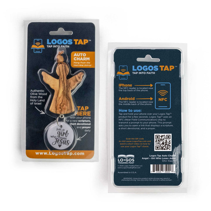 Girl Who Loves Jesus - Logos Tap Car Charm Angel
