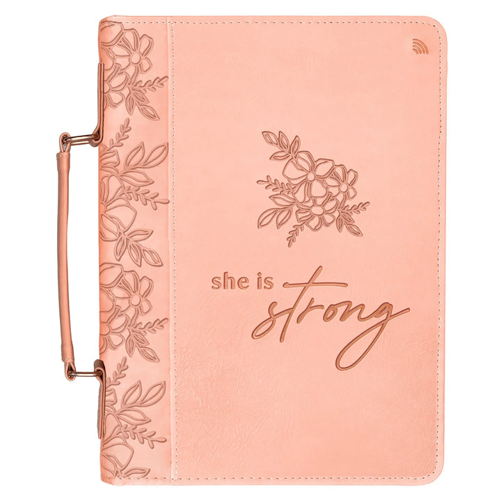 Bible Cover - She is Strong, Pro 31:25 - Logos Tap