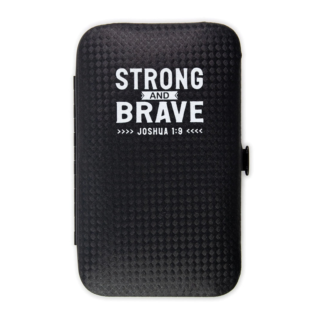 Manicure Set Mens - Strong and Brave, Jos 1:9