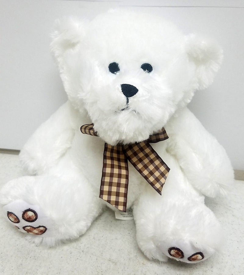 White Teddy Bear - 9" - Plush