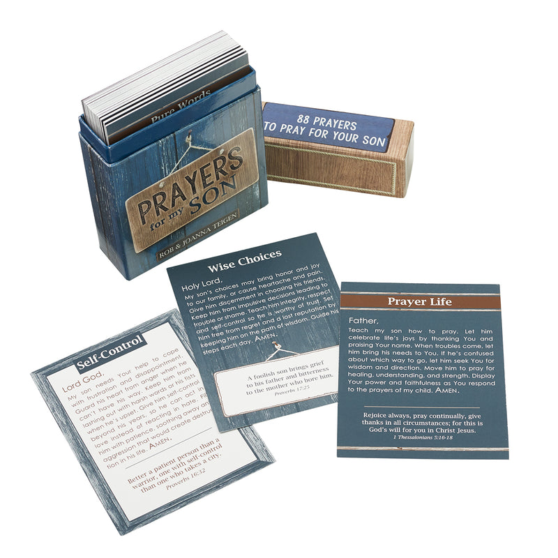 Prayers For My Son Boxed Card Set BY ROBERT AND JOANNA TEIGEN - Promise And Prayer Cards