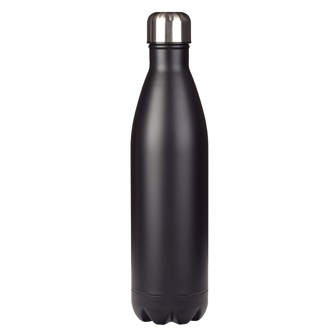 Strong and Courageous Black Stainless Steel Water Bottle - Joshua 1:9