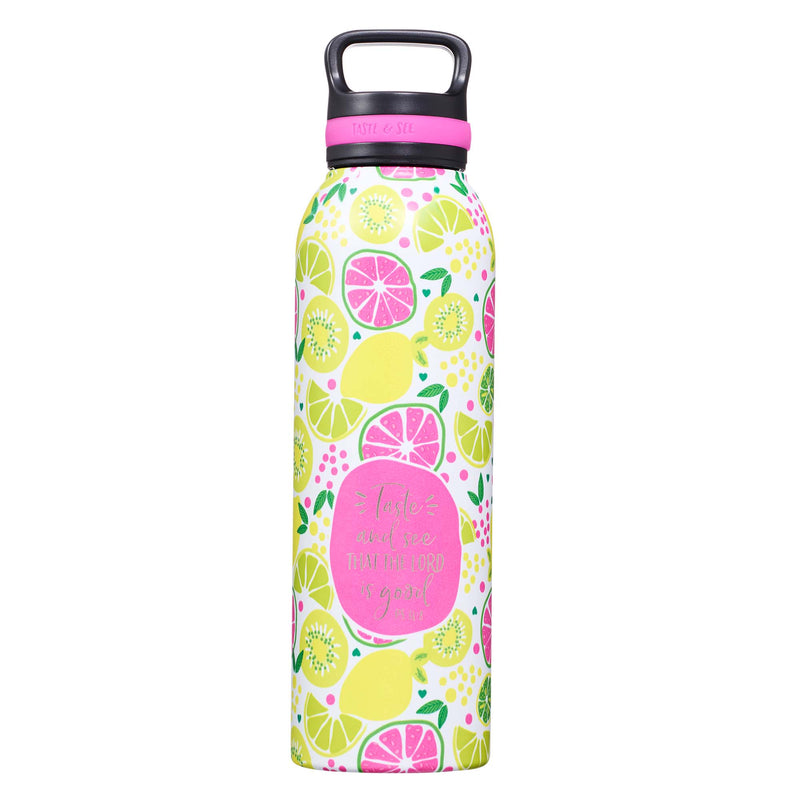 Taste and See Stainless Steel Water Bottle - Psalm 34:8