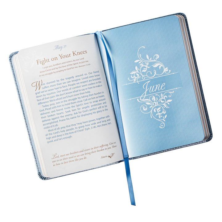 Mr. &amp; Mrs. 366 Devotions for Couples Blue Faux Leather Devotional By Rob &amp; Joanna Teigen General Gift Book