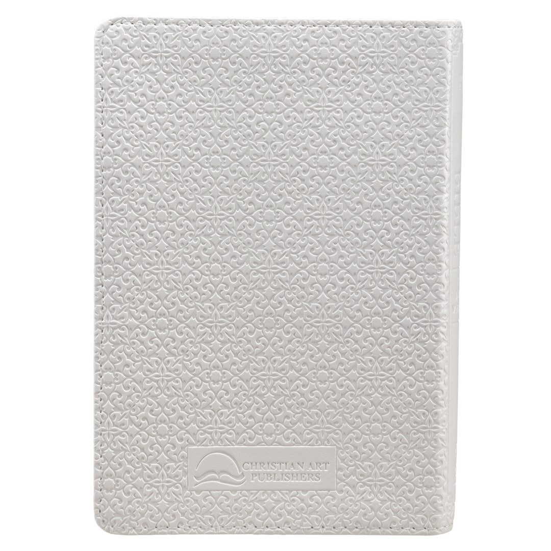 White Faux Leather Compact King James Version Bible