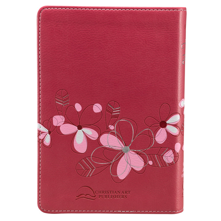 Pink Faux Leather Compact King James Version Bible