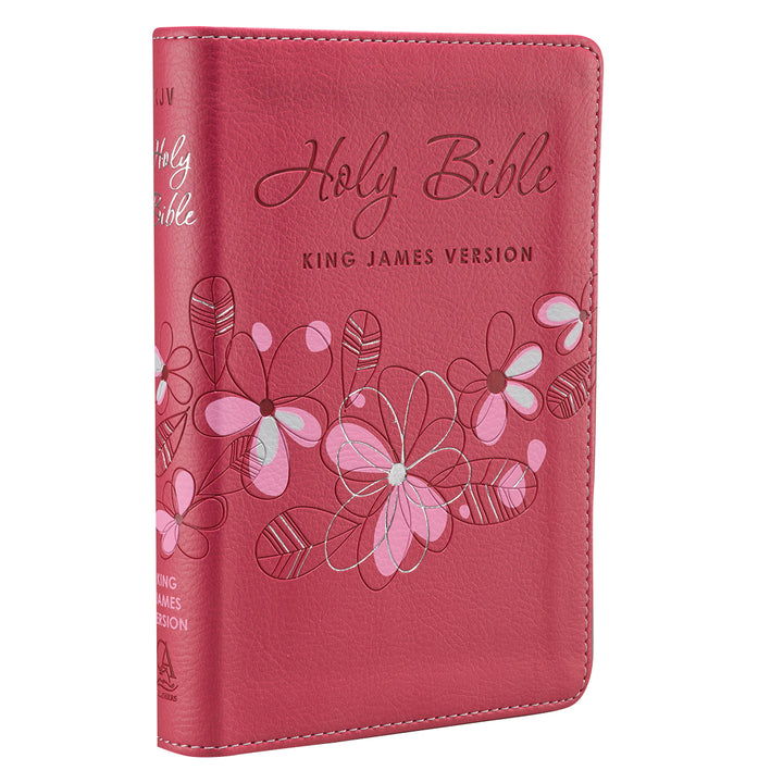 Pink Faux Leather Compact King James Version Bible