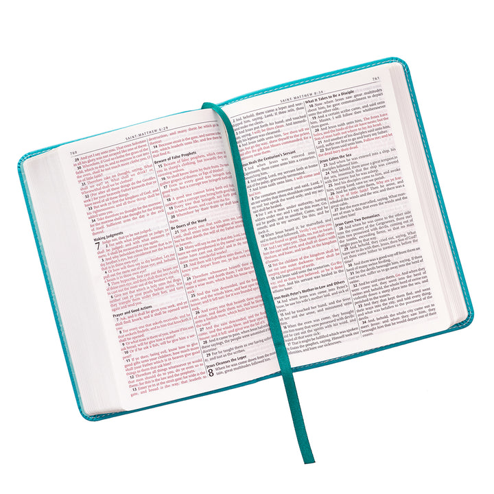 Turquoise King James Version Pocket Bible.