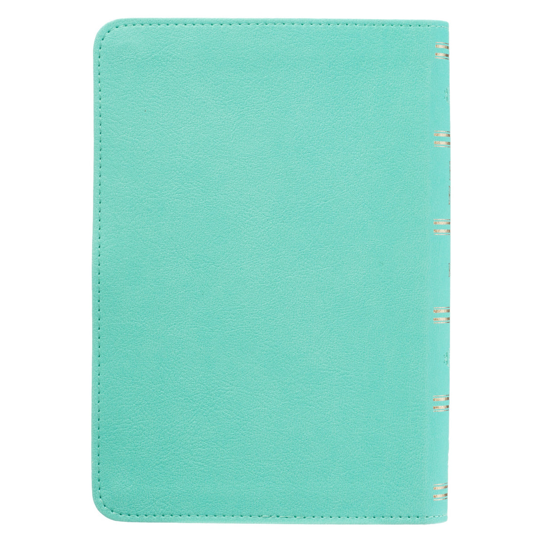 Robin’s-egg Blue Faux Leather Large Print Compact King James Version Bible