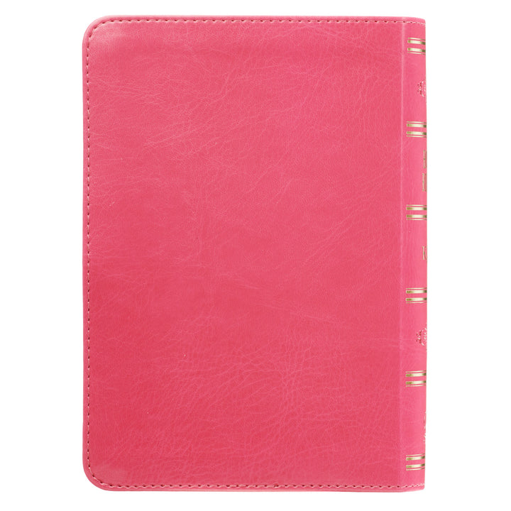 Pink Faux Leather Large Print Compact King James Version Bible