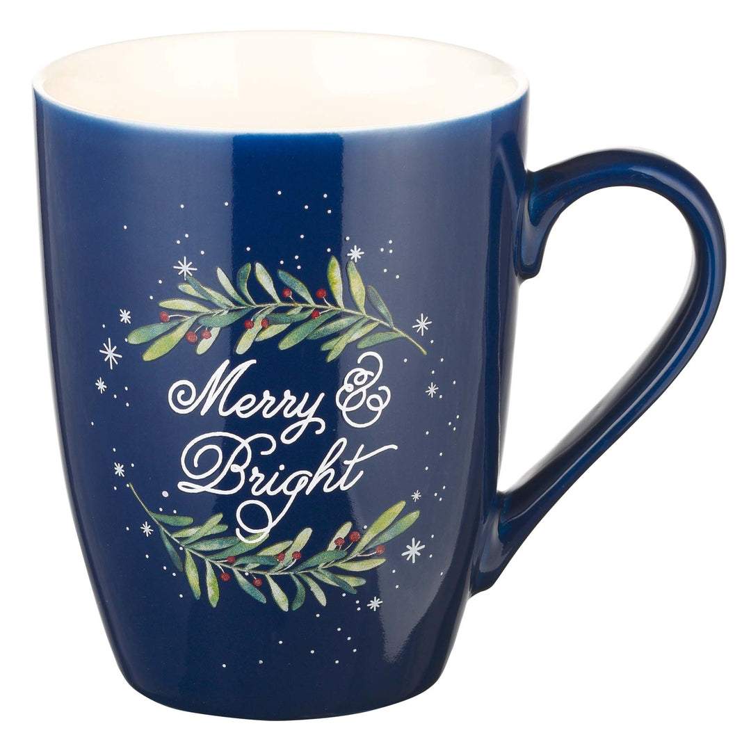Merry &amp; Bright Ceramic Christmas Mug