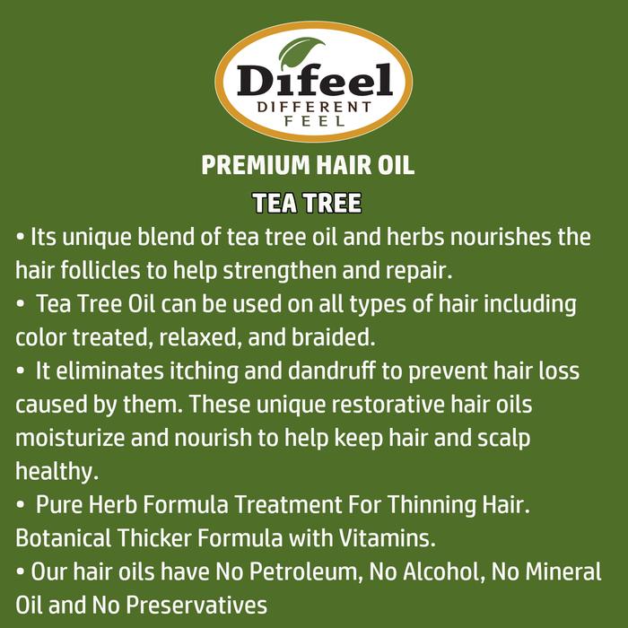 DIFEEL HAIR OIL - TEA TREE OIL 2.5 OZ