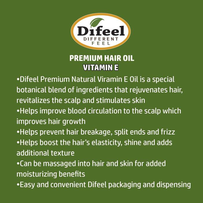 DIFEEL HAIR OIL - VITAMIN E OIL 2.5 OZ